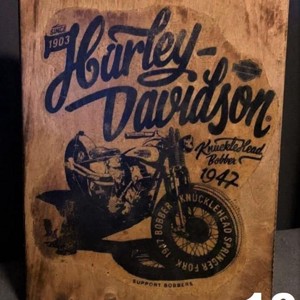 Harley Davidson imagine din lemn, Casa & Stil de viata, Accesorii pentru decorat casa, Picturi murale, Arta de perete din lemn, , ARTYNOS