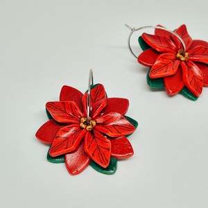 Cercei Poinsettia, Bijuterii, Cercei, Cercei Hoops, Altele, ARTYNOS