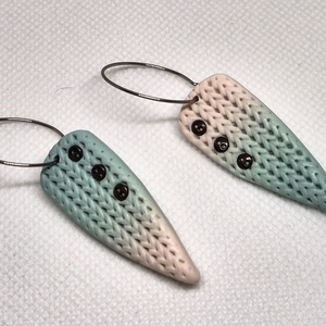 Cercei Degrade tricotat - bijuterii - cercei - cercei hoops - Artynos.ro