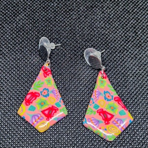 Cercei Cravată cu flori - bijuterii - cercei - cercei lungi - Artynos.ro