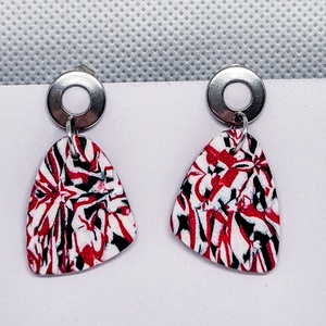 Cercei marmorati, Bijuterii, Cercei, Cercei lungi, Confectionarea bijuteriilor, Lucrare cu argila, ARTYNOS