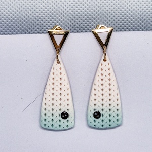 Cercei Flanel :), Bijuterii, Cercei, Cercei lungi, Confectionarea bijuteriilor, Lucrare cu argila, ARTYNOS