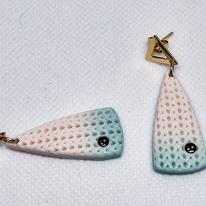 Cercei Flanel :) - bijuterii - cercei - cercei lungi - Artynos.ro