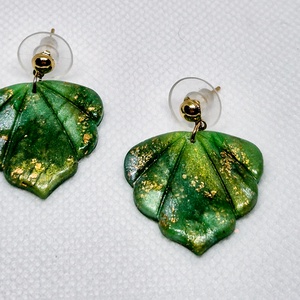 Cercei Frunze verzi - bijuterii - cercei - cercei lungi - Artynos.ro