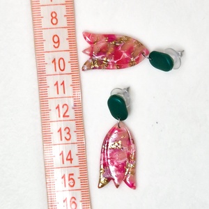 Cercei Lalele rasucite - bijuterii - cercei - cercei lungi - Artynos.ro