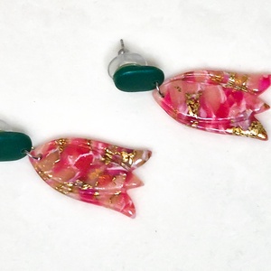 Cercei Lalele rasucite - bijuterii - cercei - cercei lungi - Artynos.ro