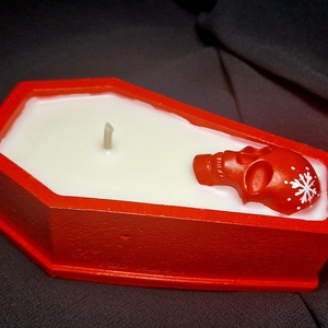 Lumanare Christmas Goth, Craciun, Decoratiuni de Craciun de casa, Lumanari parfumate de Craciun, Obiecte pictate, ARTYNOS