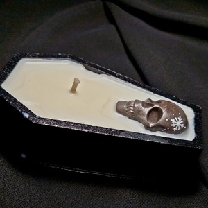 Lumanare Christmas Goth, Craciun, Decoratiuni de Craciun de casa, Lumanari parfumate de Craciun, Obiecte pictate, ARTYNOS