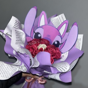 Buchet 11 trandafiri de sapun  Stitch Dream, cadou romantic / decorativ - Artynos.ro