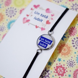 Bratara Un tata iubit, bratara martisor - bijuterii - brățări - brățară charm - Artynos.ro