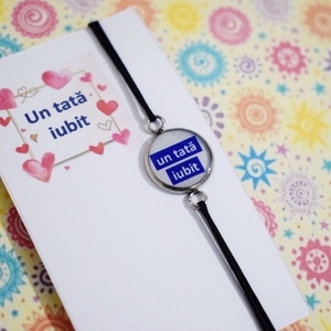 Bratara Un tata iubit, bratara martisor - bijuterii - brățări - brățară charm - Artynos.ro