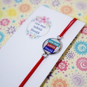 Bratara Cea mai iubita finuta, bratara martisor - bijuterii - brățări - brățară charm - Artynos.ro