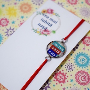 Bratara Cea mai iubita nasa, bratara martisor - bijuterii - brățări - brățară charm - Artynos.ro