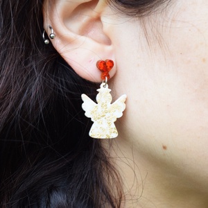 Cercei cu ingeri - Ingerii Iubirii, Bijuterii, Cercei, Cercei din rasina, , ARTYNOS