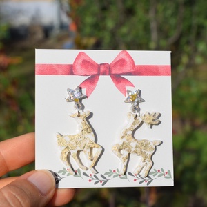 Cercei reni - El si Ea  - bijuterii - cercei - cercei din rășină - Artynos.ro