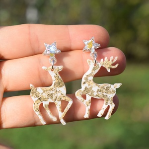 Cercei reni - El si Ea  - bijuterii - cercei - cercei din rășină - Artynos.ro