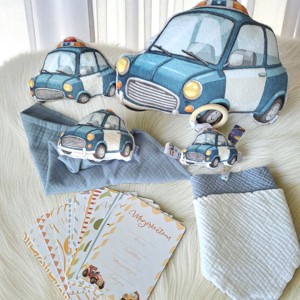 Pernă în formă de mașină de poliție (pernă în formă, pernă personalizată, pernă pentru vehicul) -  - Artynos.ro