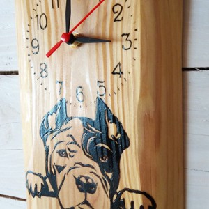 Câine Pit Bull pe ceas de perete -  - Artynos.ro