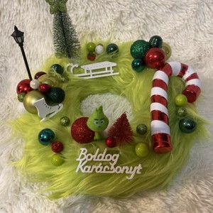 Grinch Crăciun decor de masă, coroană -  - Artynos.ro