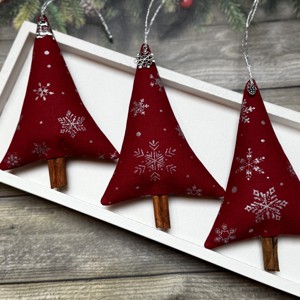 Pom de pin ornament de Craciun cu bete de scortisoara / set de 3/, , , ARTYNOS