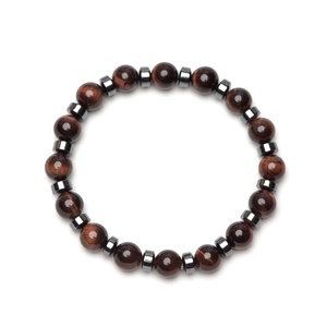 Bratara ochi de taur si hematit 8 mm - bijuterii - brățări - brățară cu mărgele - Artynos.ro