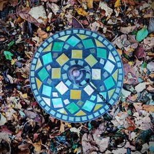 Alimentator pentru păsări mozaic / alimentator pentru păsări - agățat, bază metalică, 20 cm - casă & stil de viață - accesorii de grădină - hrănitoare pentru păsări - Artynos.ro