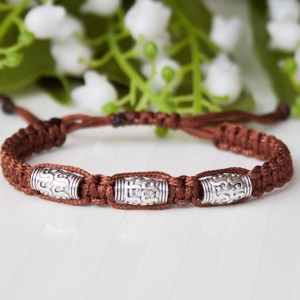 Bratara macramé impletita - Margele maro, , , ARTYNOS