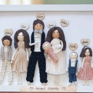 Portret de familie Macramé - decor unic, personalizat (2130 cm), , , ARTYNOS