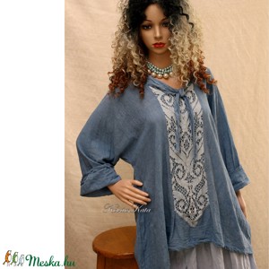 RUBY - aspect stratificat tunika / farmerkék - îmbrăcăminte și modă - haine damă - tunică - Artynos.ro