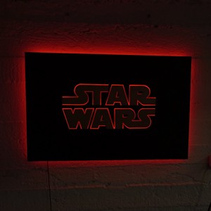 Star Wars perete mural iluminat -  - Artynos.ro