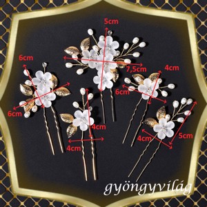 Bijuterii, ornamente de păr, catarame de păr: nuntă, mireasă, ornamente de păr casual, ES-H-SZ15A set de 5 -  - Artynos.ro