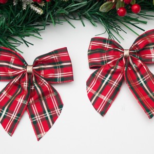 Clemă de păr de Crăciun Masnis - Red plaid -  - Artynos.ro
