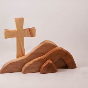Decoratiune de Paste cu cruce, cruce din lemn, , , ARTYNOS