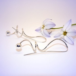 Pereche de cercei de argint pentru femei (EF.083) - bijuterii - cercei - cercei candelabru - Artynos.ro