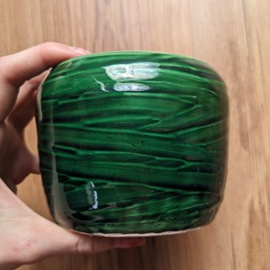 Suport de flori din ceramică verde -  - Artynos.ro
