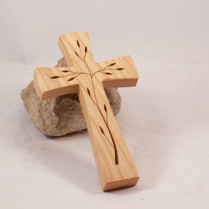 Cruce din lemn modelata, cruce de perete, , , ARTYNOS