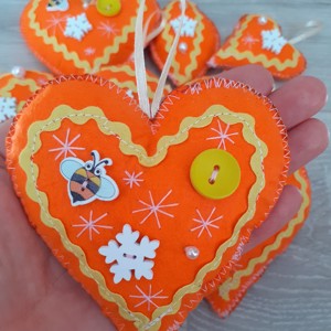 8pcs portocaliu simțit ornament Crăciun ornament copac -  - Artynos.ro