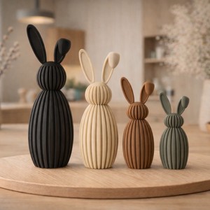 Colecția de iepurași cu urechi pliate Japandi � 4 mărimi, cu urechi ridicate/coborâte -  - Artynos.ro