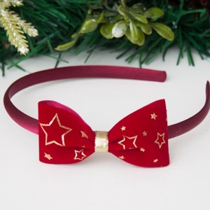 Masnis bentita de par cravata de par pentru Craciun burgundy, , , ARTYNOS