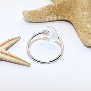 Inel de argint pentru femei, cu aripă de delfin și perla albă, mărimea 62, ajustabil (EGY.291) - bijuterii - inele - inele cu perle - Artynos.ro