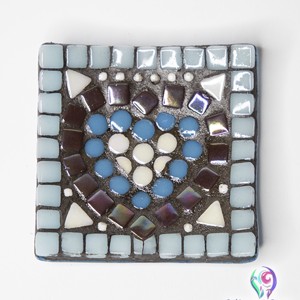 Lumânare din mozaic de sticlă sau săpunieră mini mandala -  - Artynos.ro