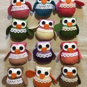 Prieteni bufnita din pasla de lana (12pcs), , , ARTYNOS