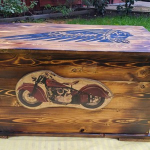 Indian Motors lada din lemn, Casa & Stil de viata, Materiale de depozitare si sortare, Lada depozitare, , ARTYNOS