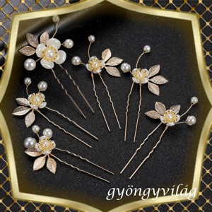 Bijuterii, ornamente de par, catarame de par: nunta, mireasa, ornamente de par casual, ES-H-SZ09 SET, , , ES-H-S09 SET

Agrafa de par 6pcs este realizata din margele de ceara alba, floare de rasina cu sarm..., ARTYNOS