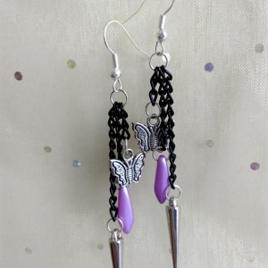 Cercei cu lanț, dangle, fluture -  - Artynos.ro