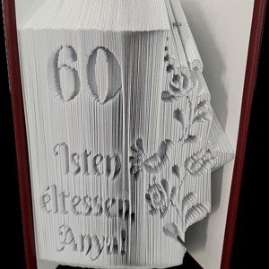  Sculptura de carte aniversara cu aniversare si flori, Casa & Stil de viata, Accesorii pentru decorat casa, Decoratiuni de masa si decoratiuni pentru rafturi , Sculptura de carte, carte pliata, , ARTYNOS