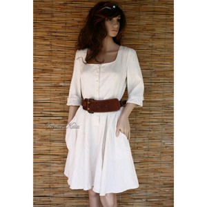 COLLEGE - rochie din in, Imbracaminte si moda, Haine dama, Rochie, dintr-o bucata, Cusatura, ARTYNOS