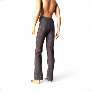 Pantaloni-rochie cu croi drept, în stil jeans, pentru păpuși de băieți de tip Barbie (f004fr) -  - Artynos.ro
