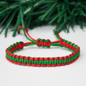 Bratara macramé impletita - rosu/verde, , , ARTYNOS
