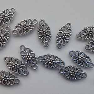 Distantiere metalice - 16x8mm - 10 buc / pachet - culoare argintiu antic, , , ARTYNOS